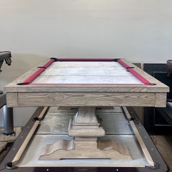 Plank & Hide 8 Foot Beaumont Pool Table with Dining Top