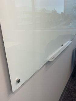 Glass Whiteboard with Marker Tray