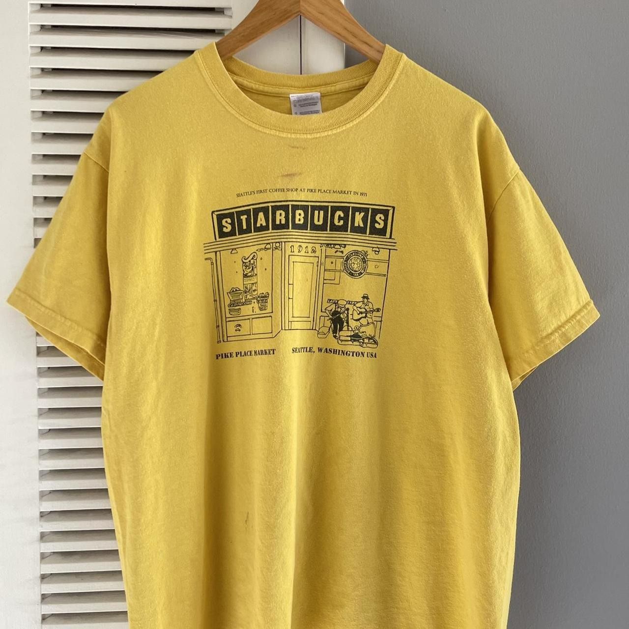 Vintage Y2K Distressed Starbucks Seattle Pike Place Market T-shirt