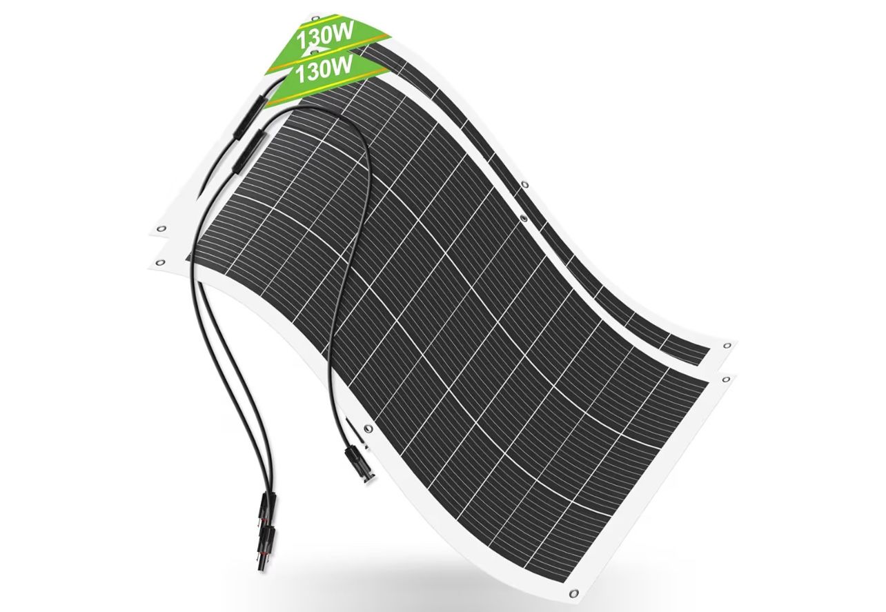 ECO-WORTHY 2pcs 130 Watt (260W) 12BB Flexible Solar Panels