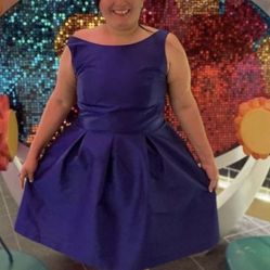 #217 Ladies Size 22 Alfred Sung Blue Dress