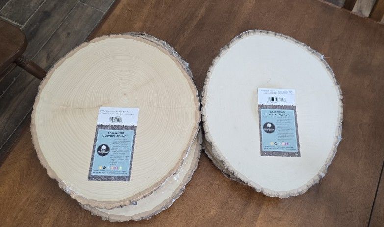Walnut Hollow Basswood Country Round, Extra Large for Woodburning, Home Décor