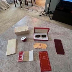 1980S First Series Lunettes Vintage Cartier Sunglasses 100% Authentic 