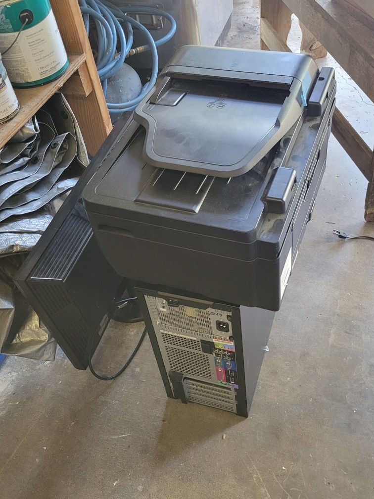 Desktop Computer and Printer