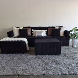 Sectional with Ottoman