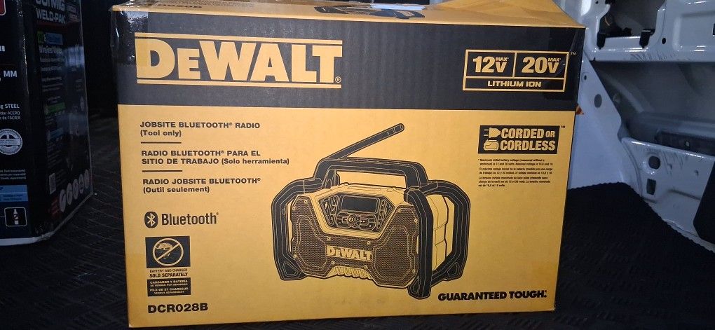 **DEWALT Jobsite Bluetooth Radio – Brand New!**