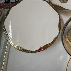 Cake Stand Trimmed In Gold