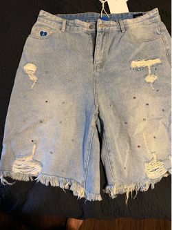 Denim shorts