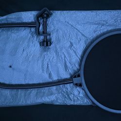 Black Microphone Pop Filter with Gooseneck and Clamp Mount, Metal Plastic