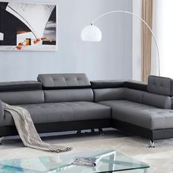 S4545 izzi (Grey)
2pcs Sectional, Grey Sectional 