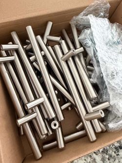 Brushed Nickel T-Bar Cabinet Pulls